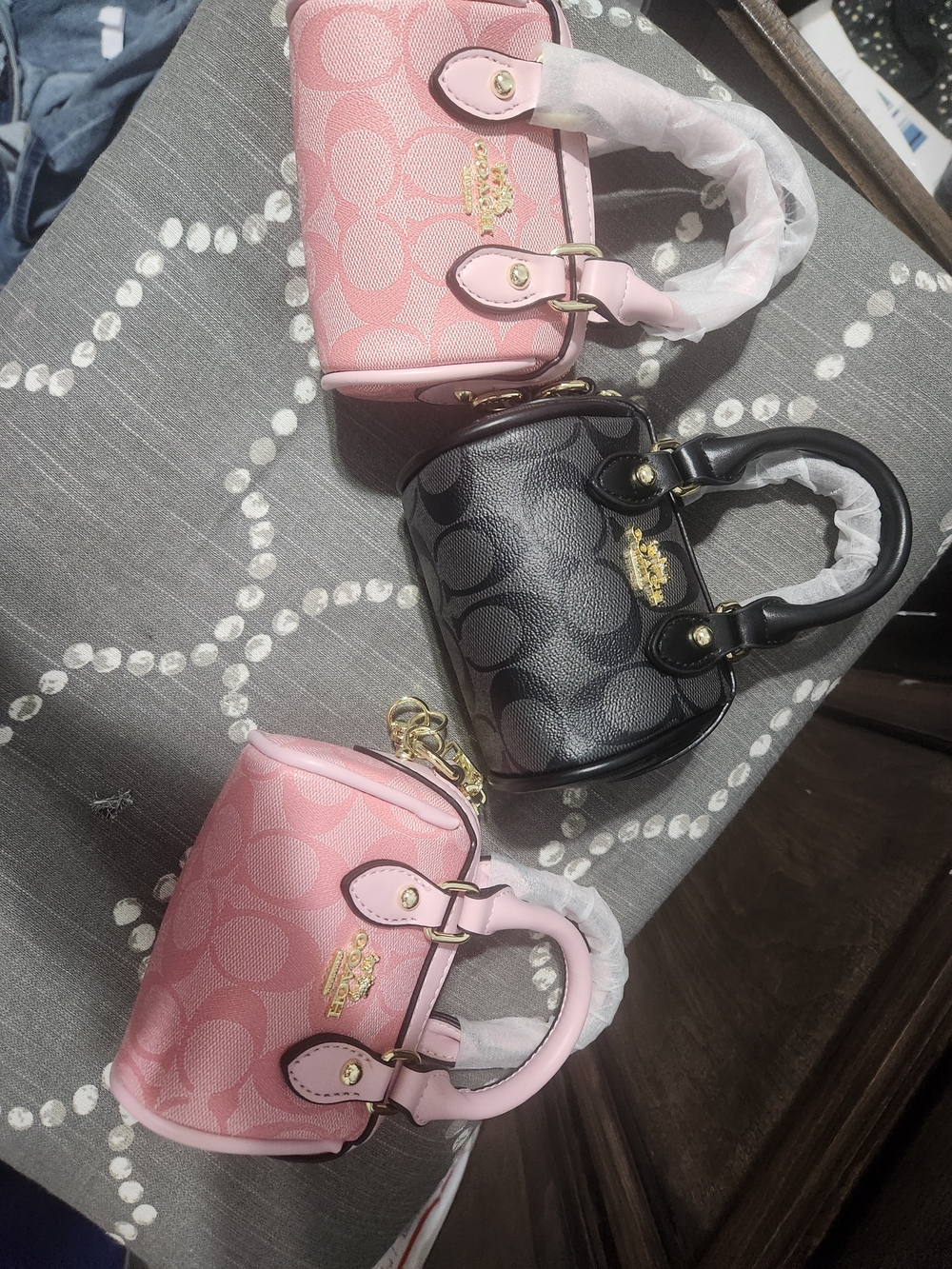 Coach Black Signature Mini Satchel Bag - Picture 9 of 11